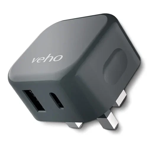 3 Pin Dual Port Plug Adapter by Veho