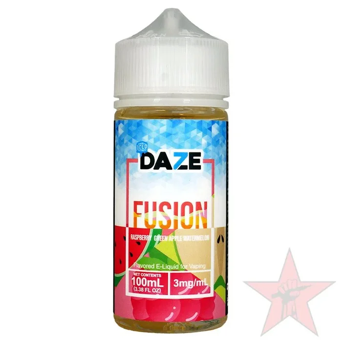 7Daze Fusion – Raspberry Green Apple Watermelon Iced – 100mL