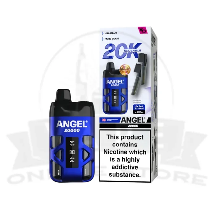 Blue Edition Vapes Bars Angel 20000 Vape Prefilled Pod Kit