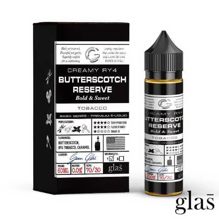 Butterscotch Reserve by GLAS Basix Eliquid 60ml