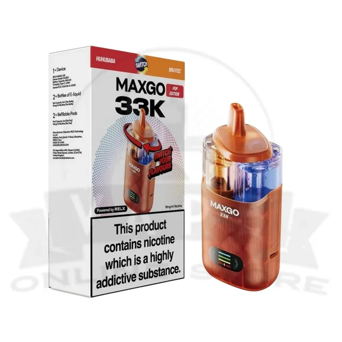 Huhubaba / Bru Fizz RELX MaxGo Combo 33K Puff Vape