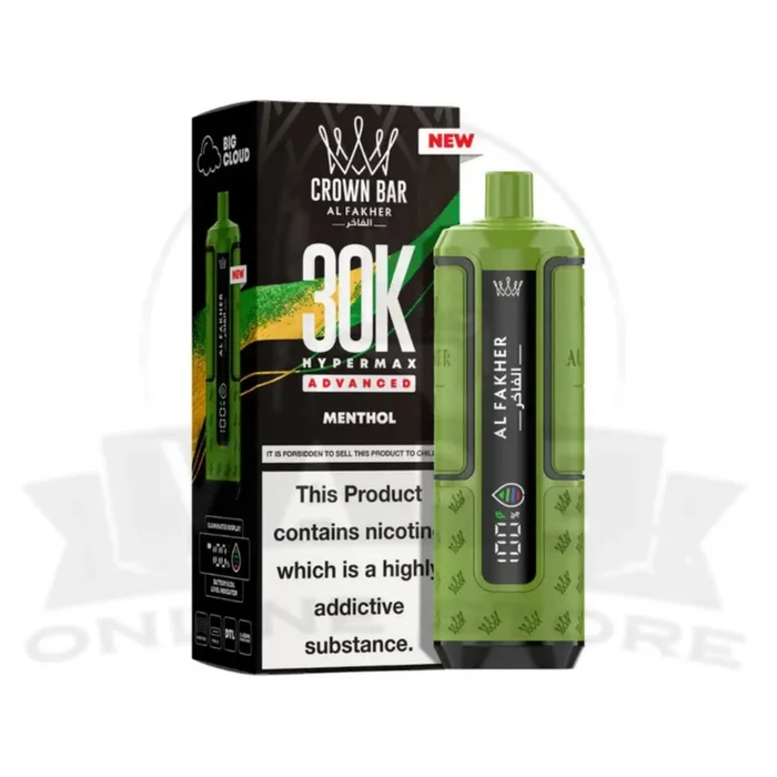 Menthol Al Fakher Crown Bar 30K Puff Hypermax Vape Kit