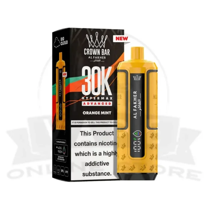 Orange Mint Al Fakher Crown Bar 30K Puff Hypermax Vape Kit