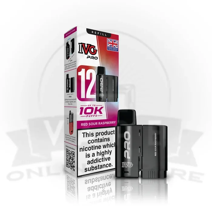 Red Sour Raspberry IVG Pro 12 Prefilled Replacement Pods