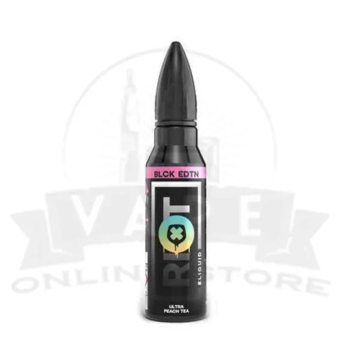 Riot Squad Black Edition Ultra Peach Tea 50ml Shortfill E-Liquid
